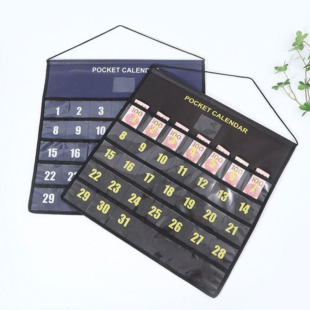 Attractive Wall Hanging Calendar Bag Reusable Wall Jewelry Organizer Bathroom