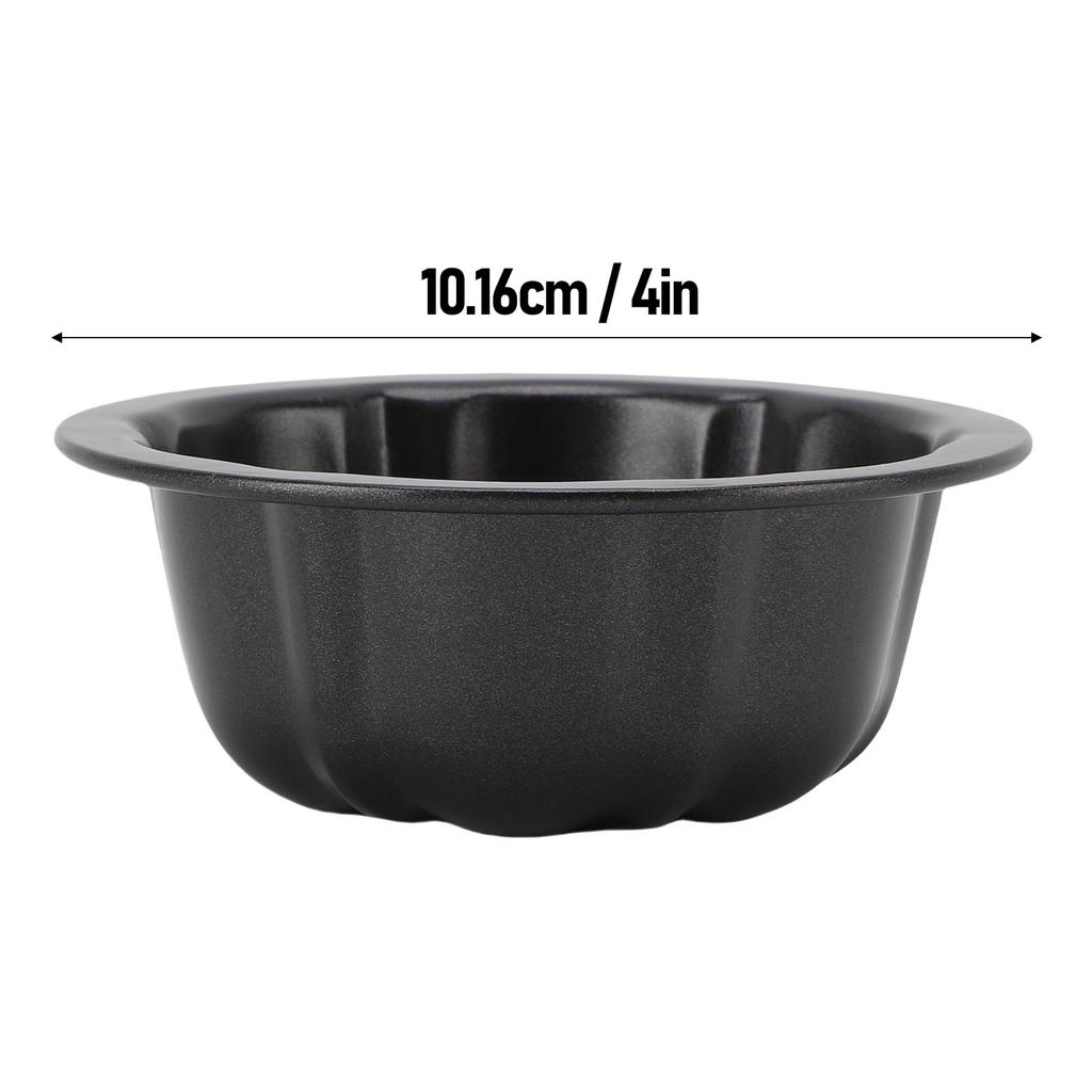 Mini Flan Mold Round Pudding Baking Nonstick 4in Pumpkin Cake Pans for Bakery 4Pcs Pumpkin Cake Mold