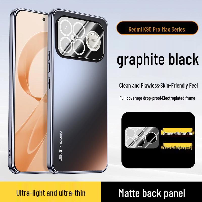 

Compatible Frosted Electroplated Phone Case for Redmi K90, K80 Supreme Edition, K70 Pro with Built-in Lens and Drop-proof Protection. Redmi K80