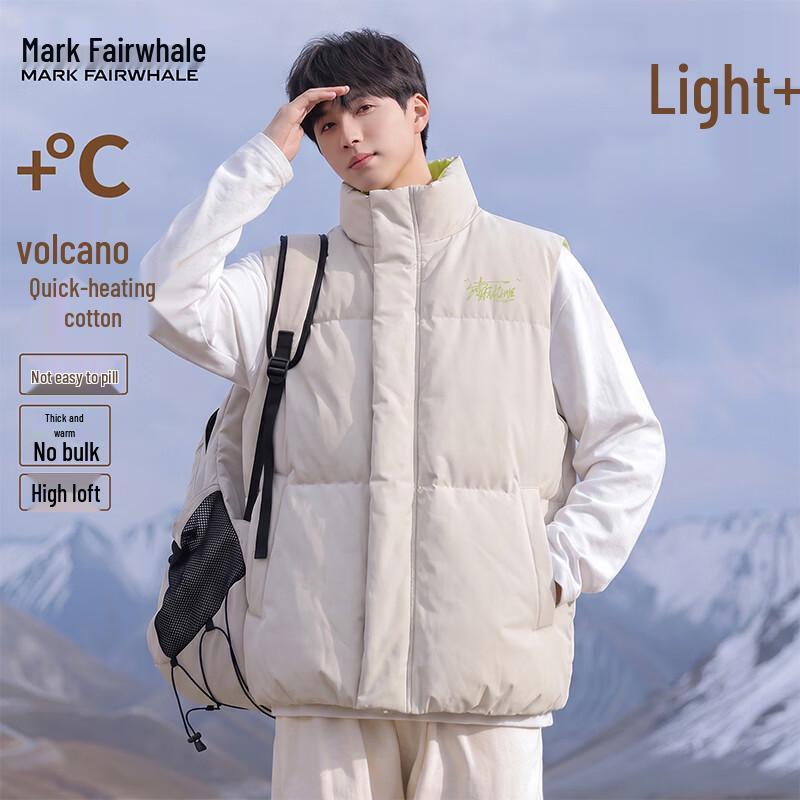 MARK FAIRWHALE Unisex Winter Padded Stand-Collar Vest