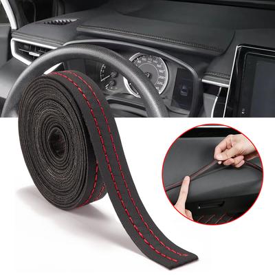 2M Universelle Auto-Zierleisten PU-Leder DIY Geflochtene Dekorationslinie Streifen für Tür Armaturenbrett Aufkleber Auto Innenzubehör