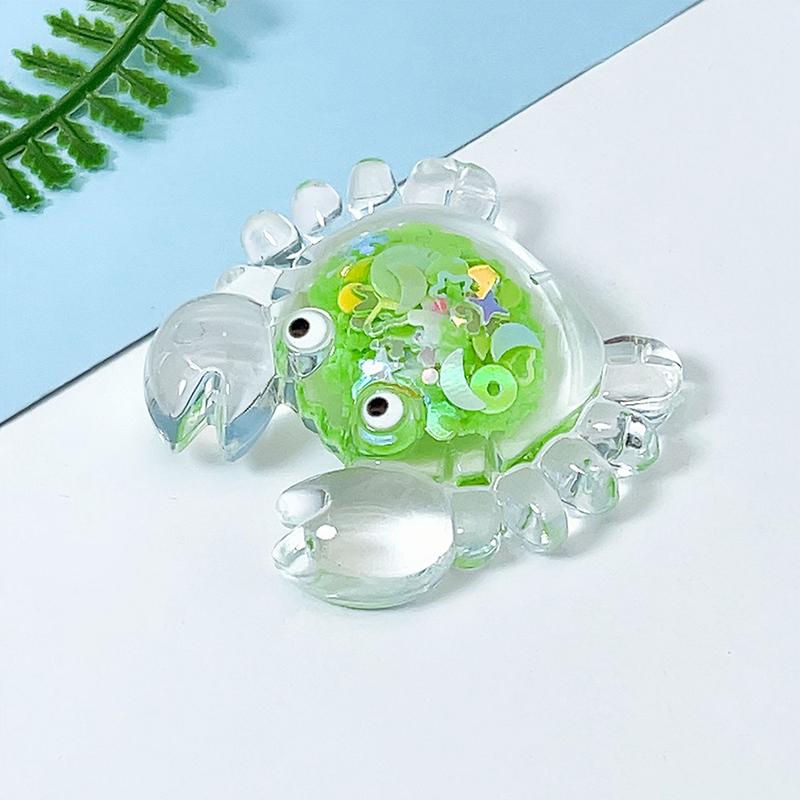 Cartoon Mini Luminous Crab Home Decoration Resin Crafts Miniature Figures Cute Desktop Small Ornaments Accessories Gifts