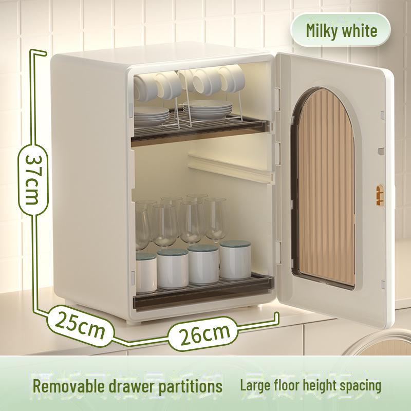 Элегантная пылезащитная полка для хранения бутылок, чашек и стаканов Two-layer partition