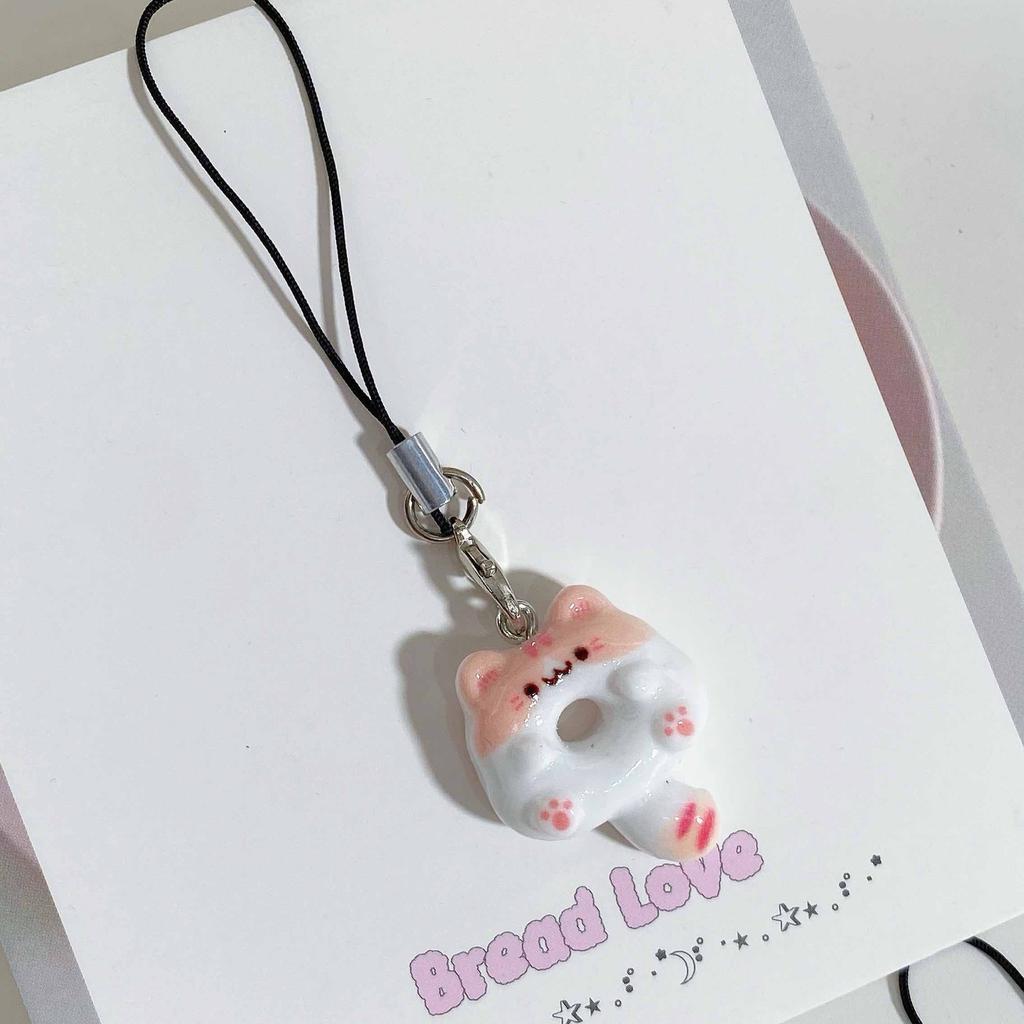 Cute Cat Heart Phone Charm, Cute Cartoon Style Keychain, Phone Lanyard, Backpack Decoration for Women and Girls, Car Key Pendant, Phone Lanyard