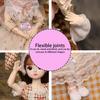 Little Girl Doll Cute Removable Dress Dolls Beauty Makeup Toy Lightweight Portable Skin Friendly Wedding Rag Toys for Children