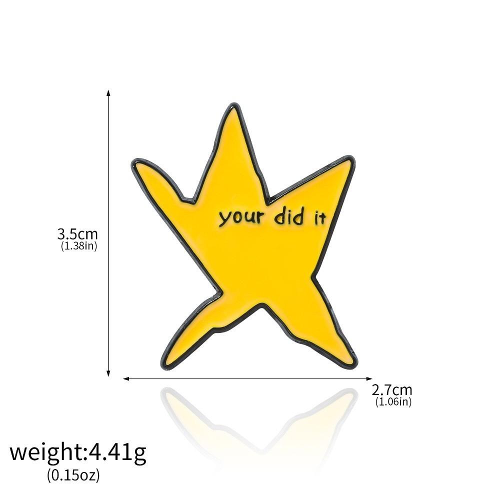 Kawaii Funny Metal Badge You Are Safe With Me Lapel Pin Your Did It Meme Star Enamel Pin Women Style 3