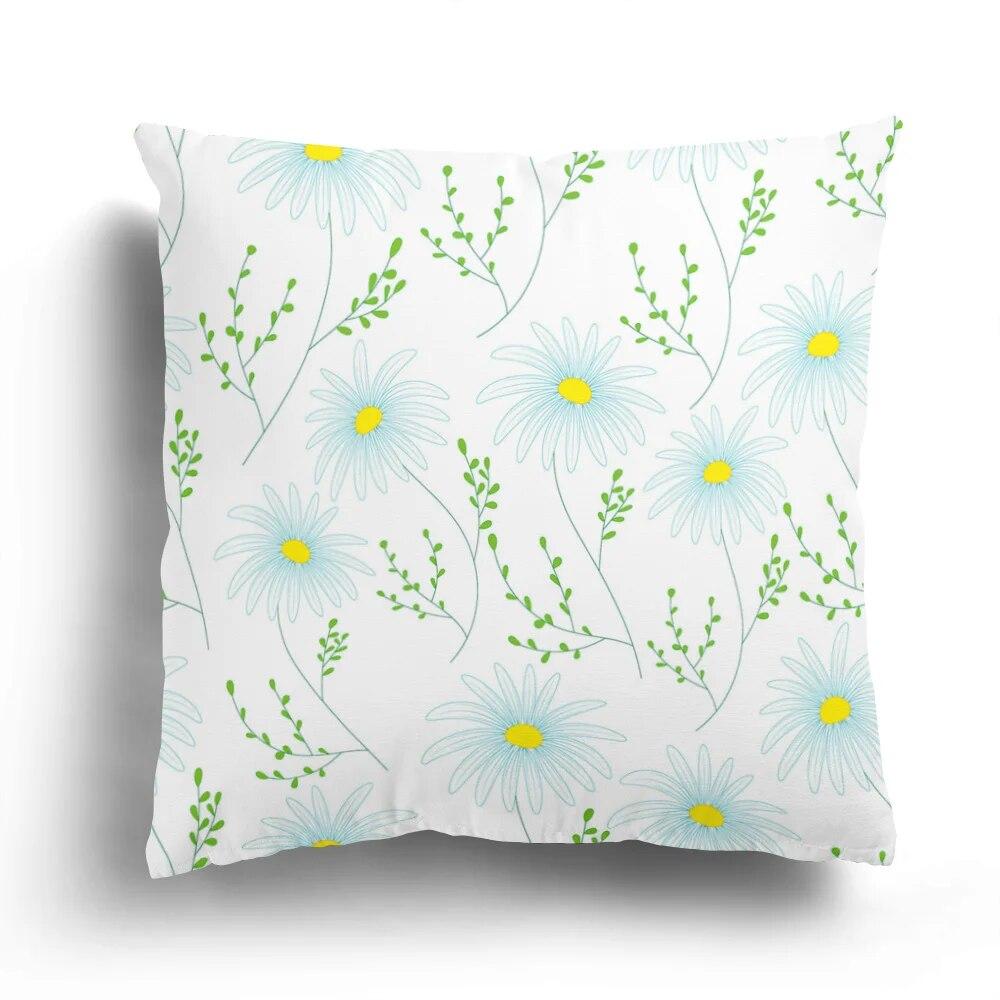 Fashion Pillowcase Cushion Cover Home Decoration Sofa Small Fresh Flower Chrysanthemum