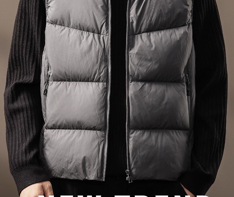 Men's Trendy Stand Collar Down Vest - Autumn/Winter Warm Workwear Jacket