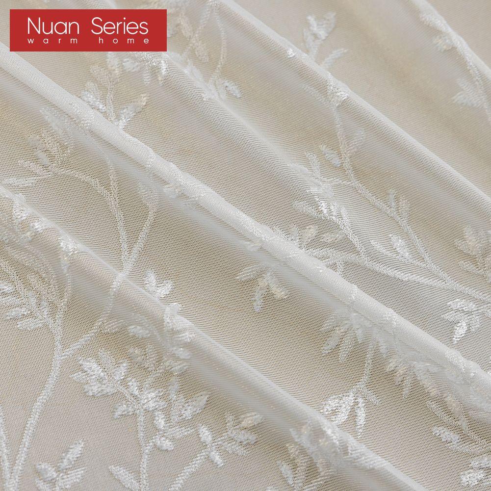 1PC Nuan Series Modern Luxury Dreamy Embossed Jacquard Curtain Translucent Sheer Curtain for Living Room Bedroom Balcony Window Home Decor