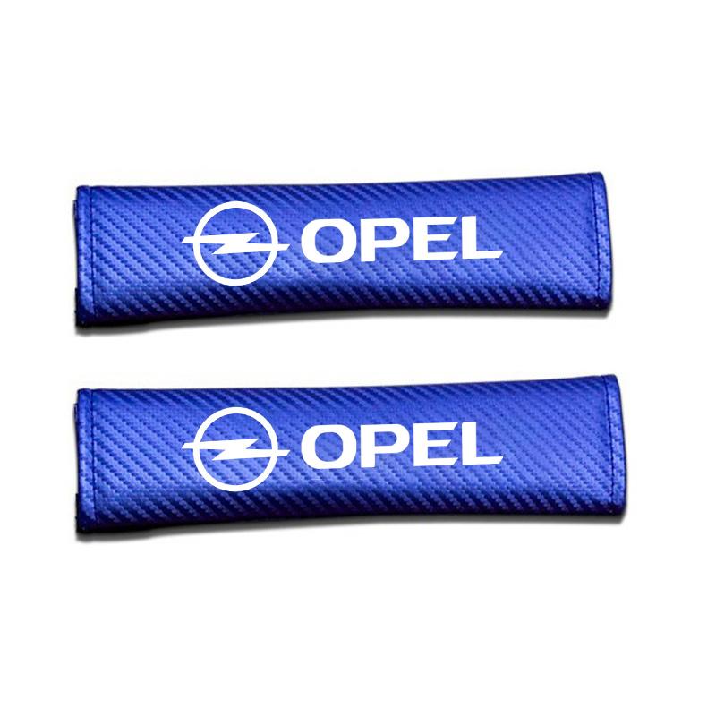Car Interior Accessories Seat Belt Pads Carbon Fiber Seatbelt Shoulder Cover For Opel Corsa D Astra Insignia Mokka Adam Combo