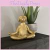 Kreativer Goldener Yoga-Hund Wohnkultur Harzkunst Dekoratives Stück Für Moderne Innenräume