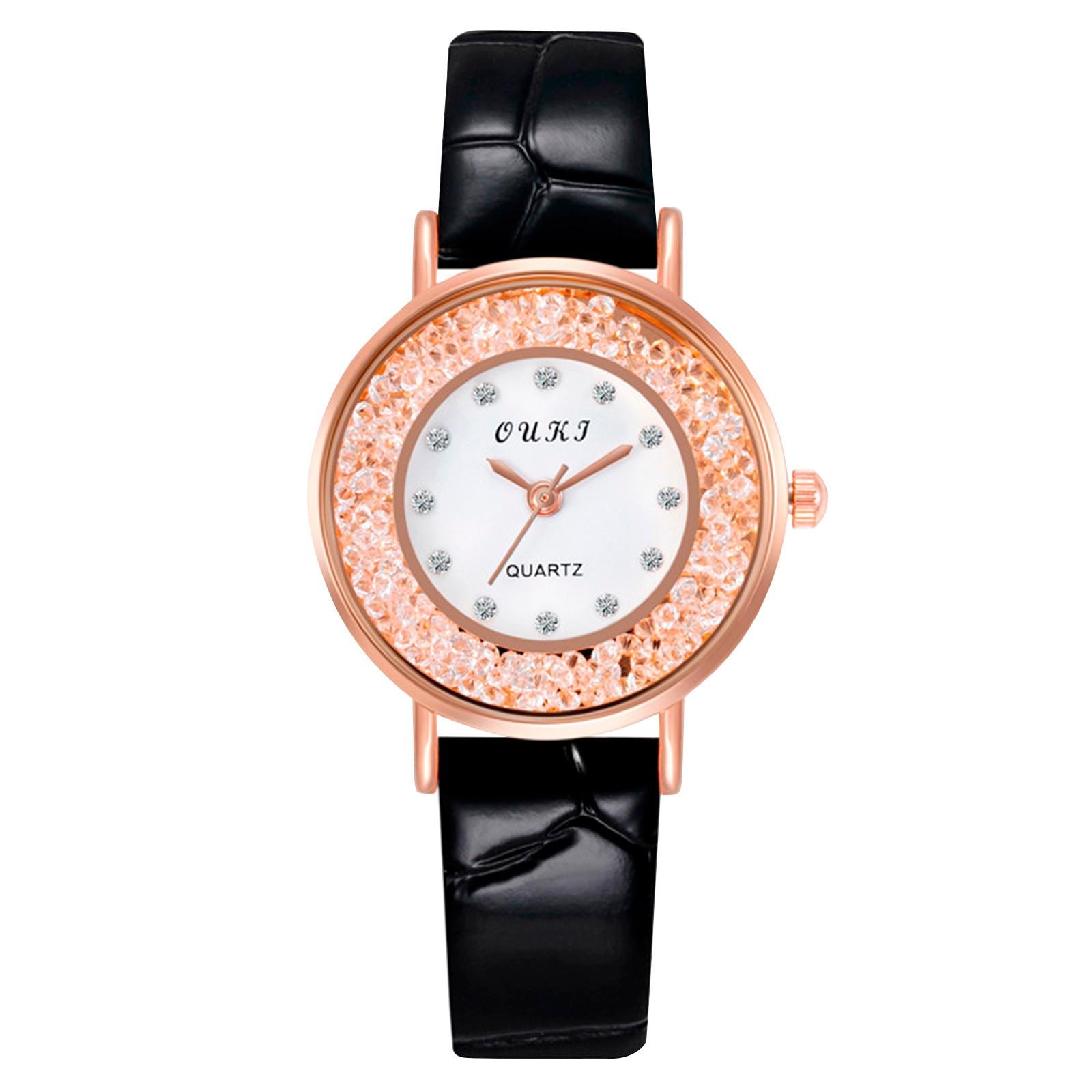 

Женские часы Кварцевые часы Женская одежда Подходящие часы One Size чёрный