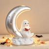 Halloween Decorations Cute Ghost Resin Figurine Tabletop Ornament Spooky Gothic Decor for Home Shelf Desk Party Gift