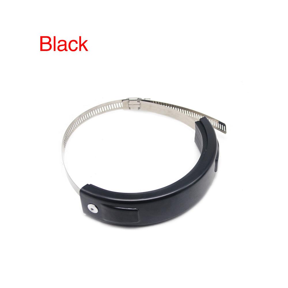 ZSDTRP Universal Motorcycle Exhaust Protector 100mm-140mm Oval Can Cover Round Exhaust Guard Cover чёрный