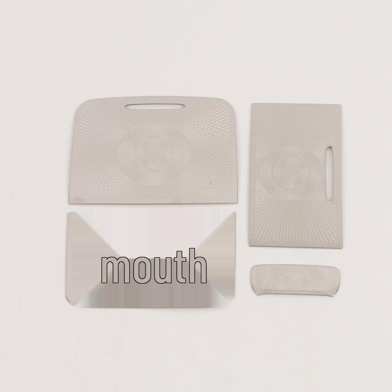 Rear Speaker Cover and Anti-Kick Panel Set for Voyah 22 Dreamer - Stainless Steel Accessories.