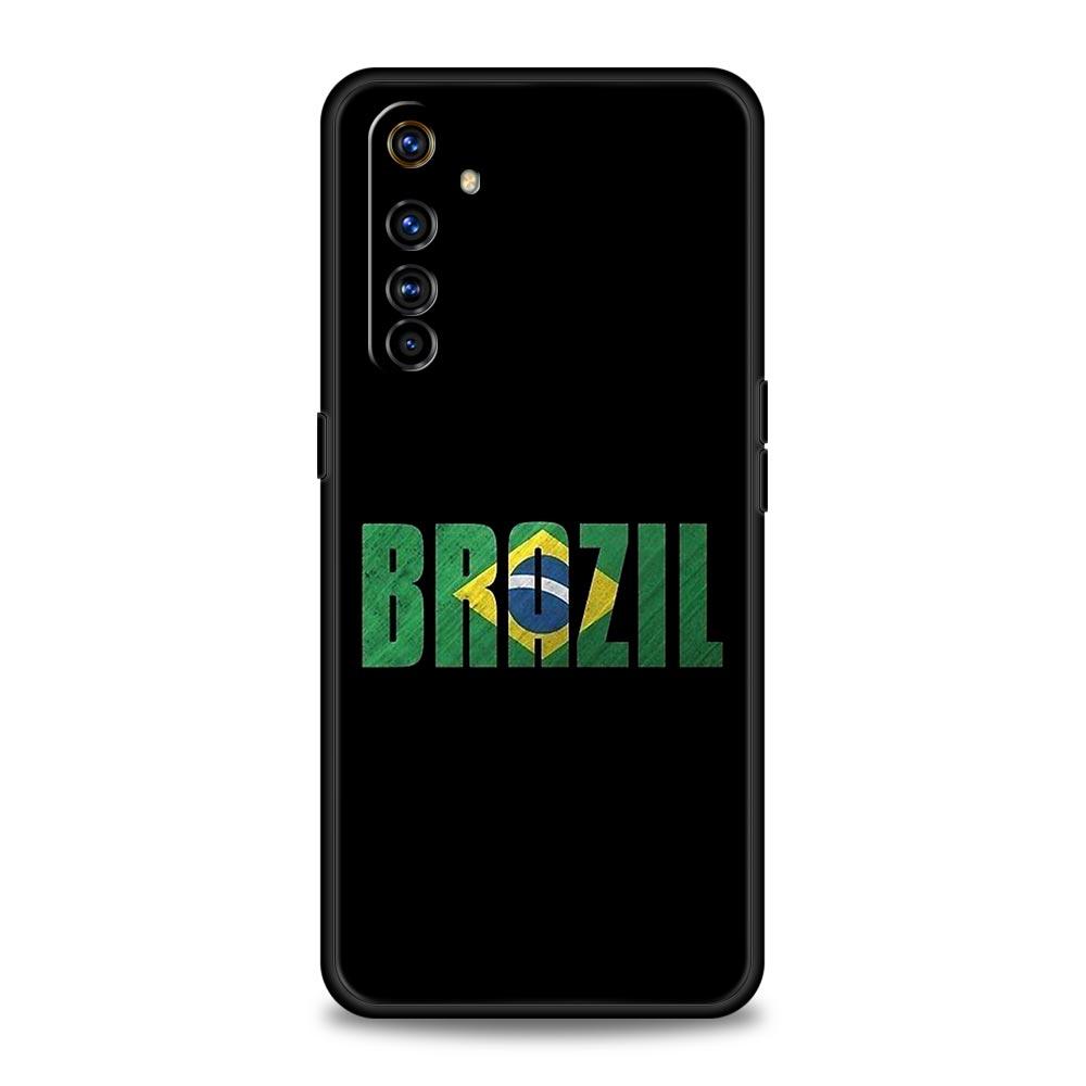 

Large Brazil Flag Phone Case For Realme 13 12 10 9 8 7 GT3 GT5 GT2 Pro Plus 5G C21 C25 C35 GT Neo 2 3 3T 5 Cover Realme C21