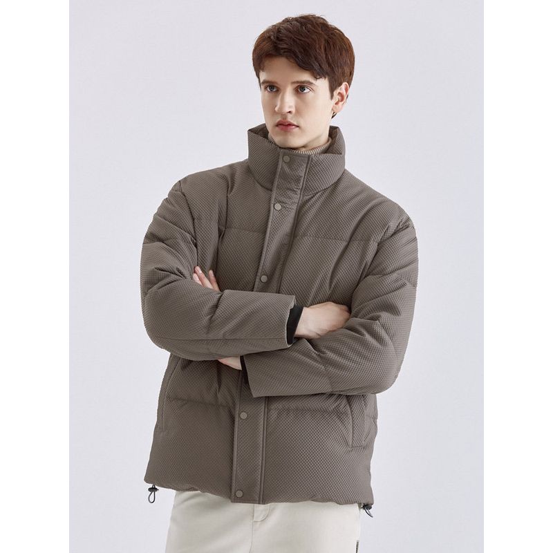 Thousand Paper Cranes Men's Clothing 90% Fleece Thickened Stand Collar Warm down Jacket Winter Loose Men's Cold-Proof Outerwear Coat