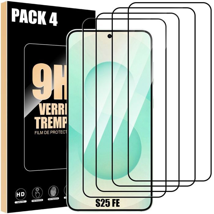 Verre Trempé - BOOLING - Samsung Galaxy S25 FE - Antichoc - Anti-Rayures - 4 pièces