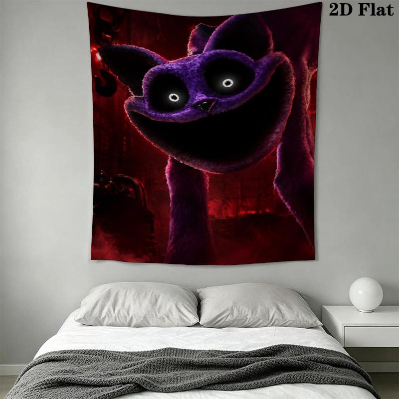 Poppy playtime Wandteppich Ästhetischer Wandbehang Bedruckter Stoffdecke Dekorative Wandteppiche für Schlafzimmer Wohnzimmer Heimdekoration