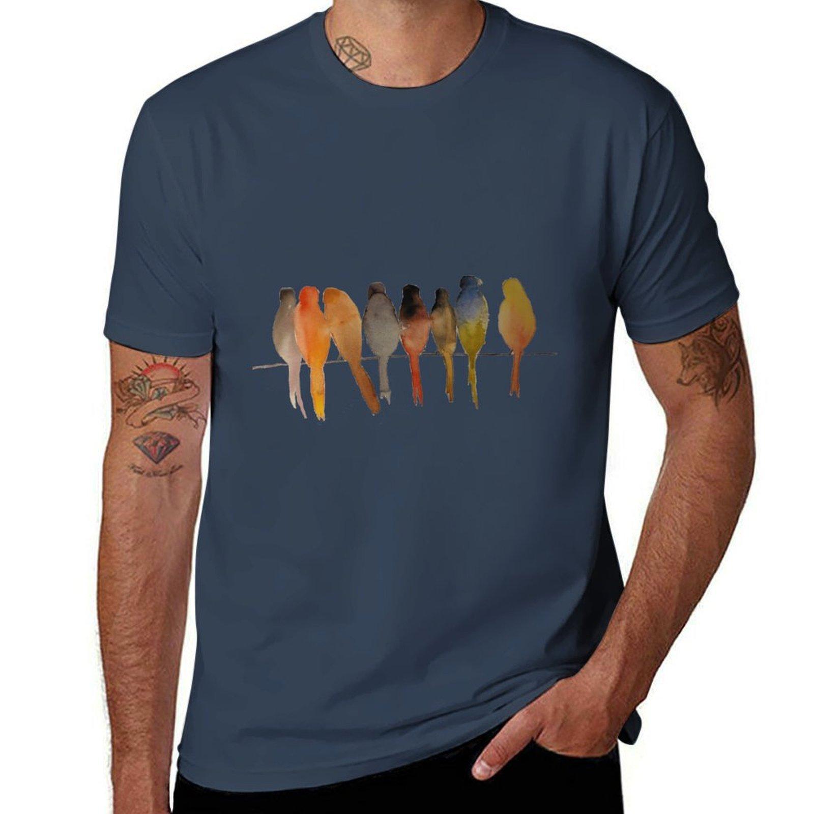 The Rest Of The Birds Tshirt Casual Fashion Short Sleeve Cotton Tshirt S