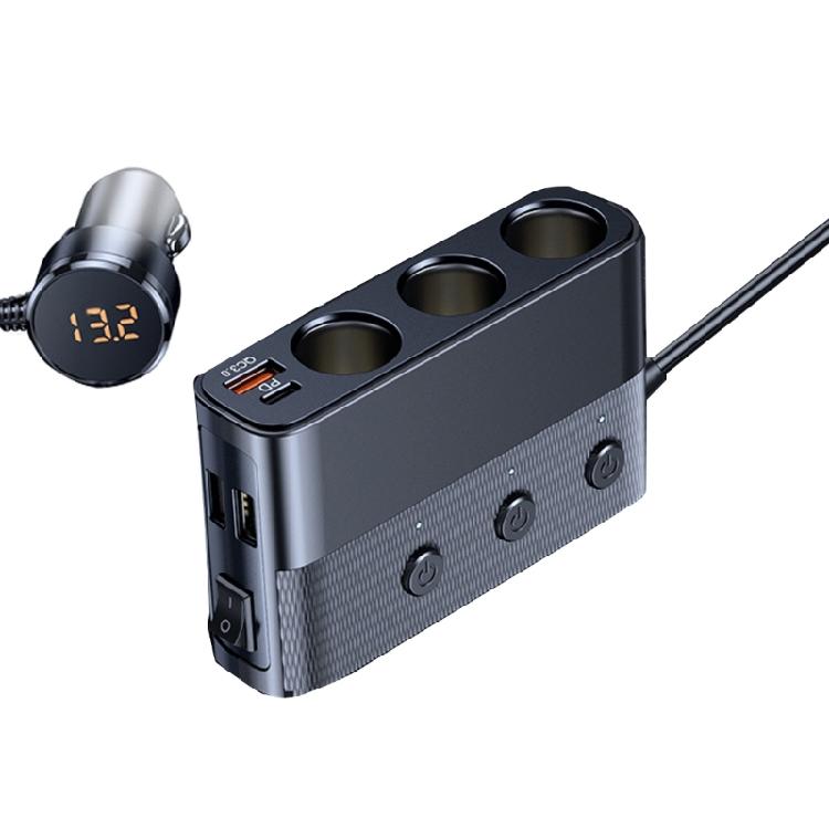 

Car Fast Charging USB Socket Splitter Power Socket ChargerAdapter One For Three 1
