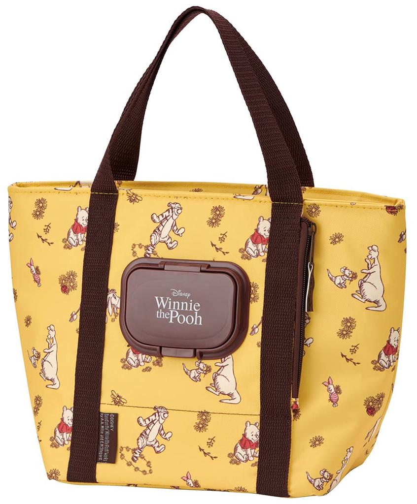Skater Insulated Cooler Bag with Wet Wipe Disney Winnie the Pooh Pocket, (KCLBP1-A)
