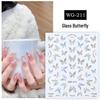 "Fantasy Aurora Butterfly Nail Art Stickers: Gentle Fairy Shell Collection"