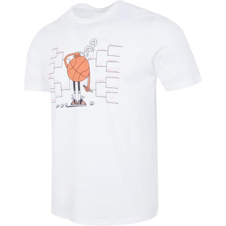 adidas Lil Stripe Bracket Graphic Short Sleeve Basketball T-shirt White Men s IC1870 XXXL