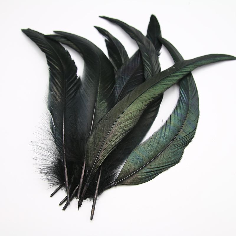 50Pcsdiy Handmade Feathers Long Feathers Off White Purple Tail Jewelry Accessories Mask Handicrafts Clothing Accessories