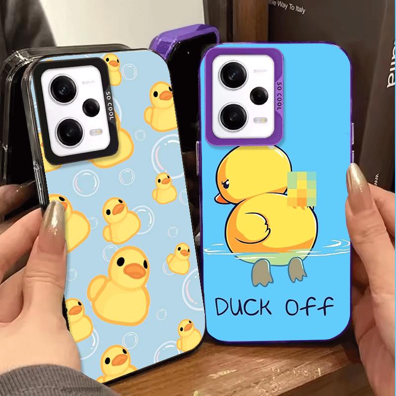 Funny Cute Cartoon Duck Shockproof Phone Case for Xiaomi Redmi Note 15 14 13 12 Pro Plus 11 11S 11T 5G Cover Anti Fall Fundas