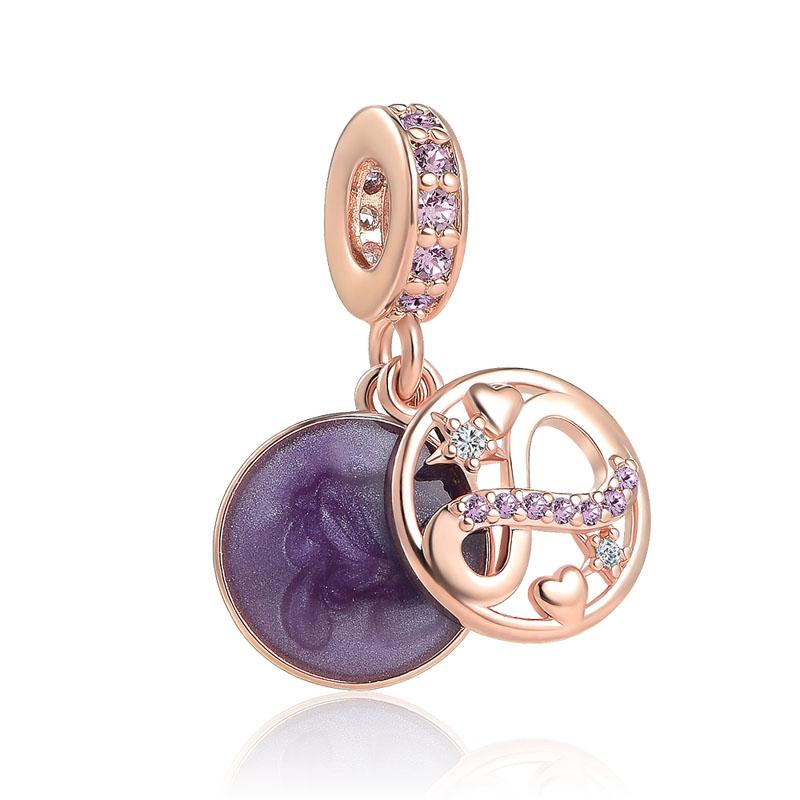 New Copper Rose Gold Apple Pumpkin Cart Pendant Trinket Bead Fit Original Charms Bracelet Jewerly Accessories Gift