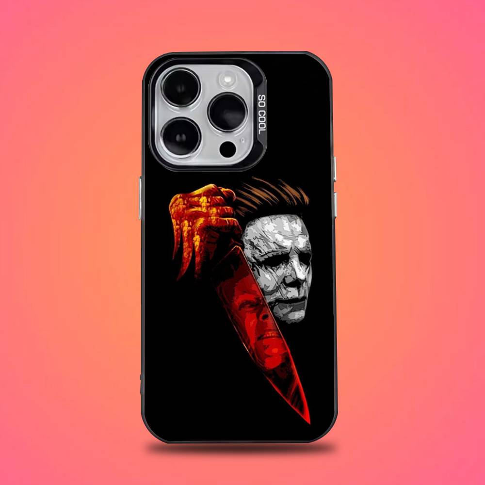 H-Halloween Michael Myers Phone Case For iPhone 16,15,14,13,12,11,Pro,Max,Plus,Mini,XS,SE Anti Fall Black Matte Hard Bumper