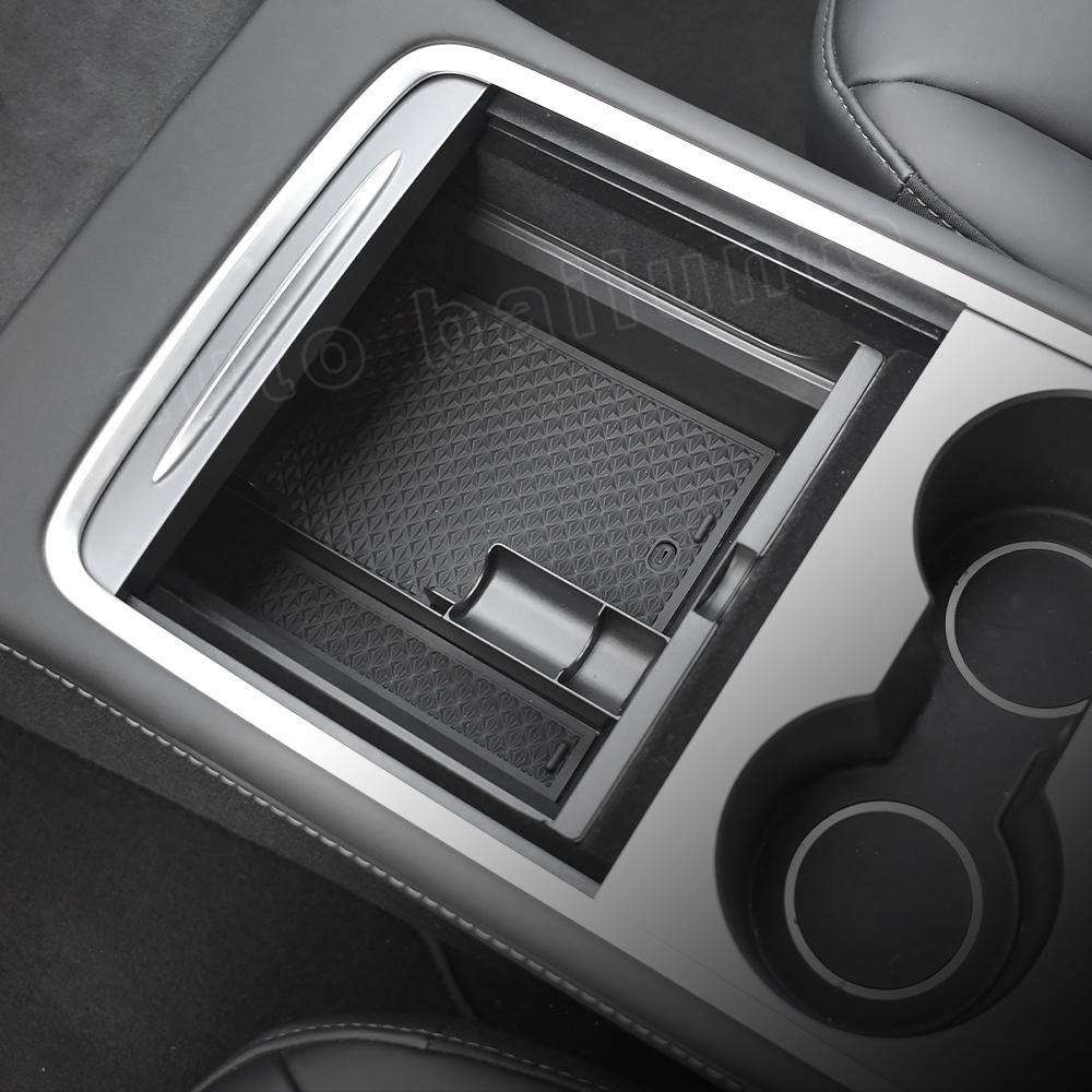 Car Armrest Holder Box Center Console Organizer Armrest Hidden Storage Box Accessories For Tesla Model 3 Model Y 2023