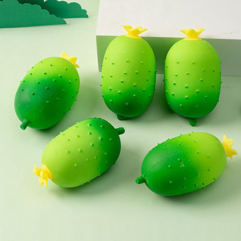 Simulation Cucumber Squeeze Fidget Toys Stress Relief Balls Slow Rebound Decompression Squishy Toy For Adults Kids Birthday Gift