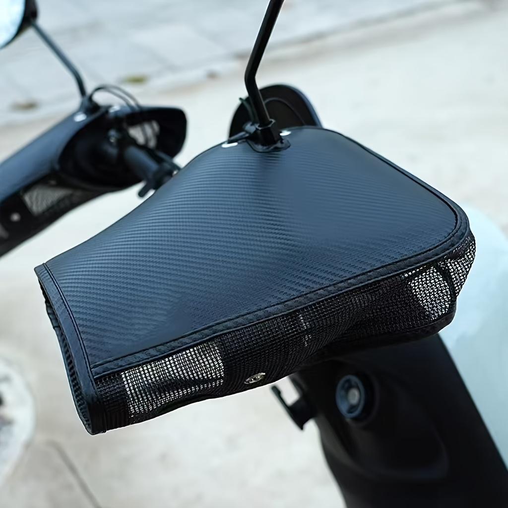 Letní elektrická motorka a kryt rukojeti se sluneční clonou, tvarovaná mřížka ventilace, voděodolné rukavice na řídítka e-kola