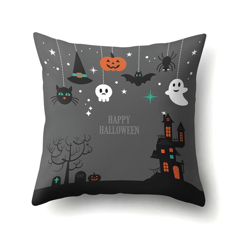 Halloween Pillow Cover Car Waist Pillow Pumpkin Sofa Cushion Cover Office Home Living Room Pillow Cover Premium