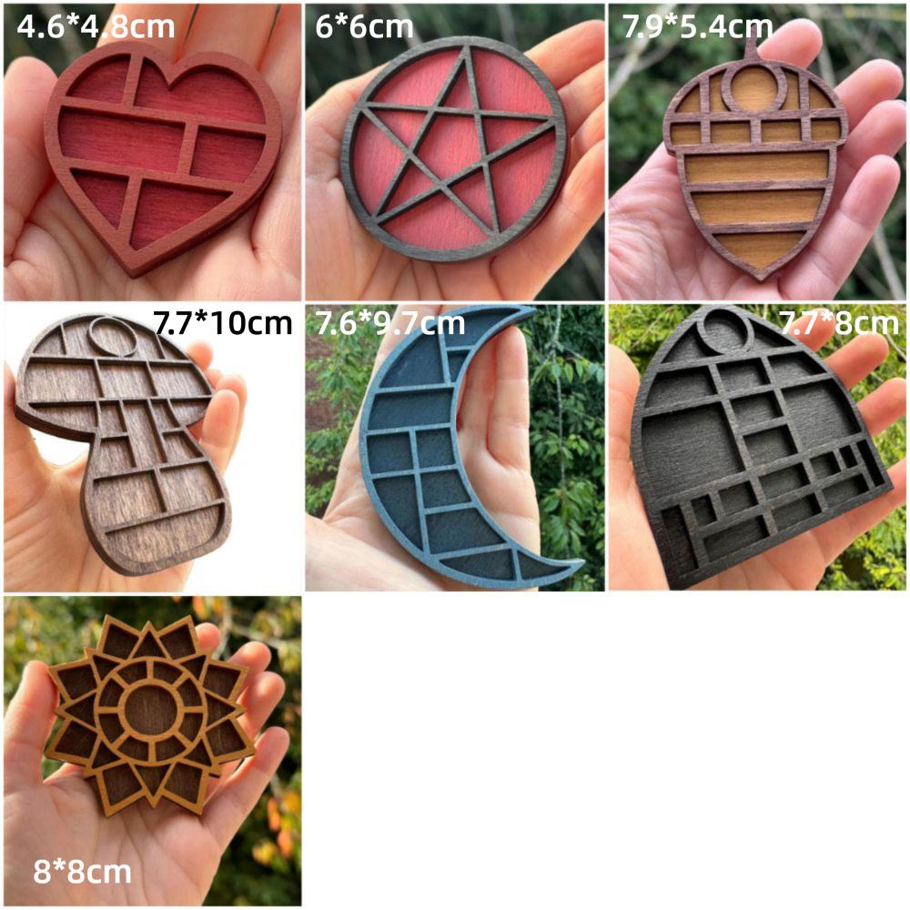 Heart Star Nut Miniature Trinket Shelf Variety Grids Dollhouse Shelf  Doll House