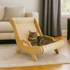 Wooden 2 in 1 Cat Sisal Chair Wear-Resistant Elevated Cat Sofa Bed Moisture-proof Breathable Cat Hammock Bed