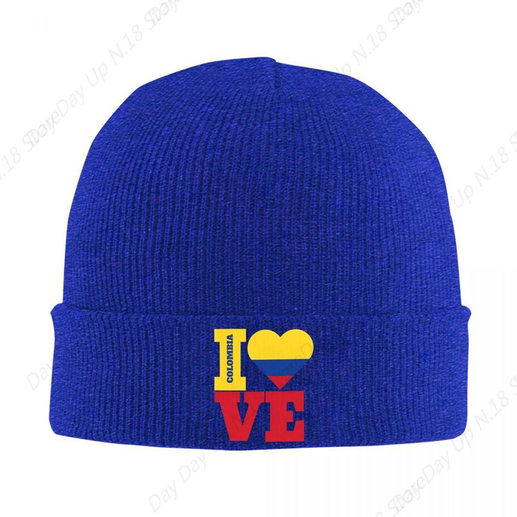 I Heart Venezuela Flag Knitted Hat WomenS MenS Beanie Autumn Winter Casual Hat Acrylic Venezuelan Sandwich Warm Caps