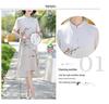 Chinesischer Stil Chiffon Qipao Kleid: Sommer-Zweiteiler-Look für Frauen mittleren Alters & ältere Frauen