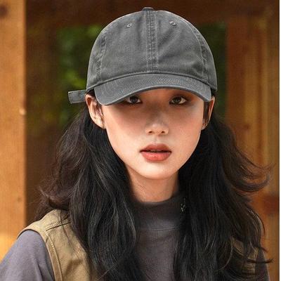 Zhonghao Duckbill Baseball Cap: Soft, Washed, Solid Color, Large Head Fit, Japanese & Korean Style for Men