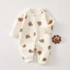 Newborn Baby Clothes Warm Cotton Quilted Romper Long Sleeve Infant Onesie Autumn Winter Thickened Outfit
