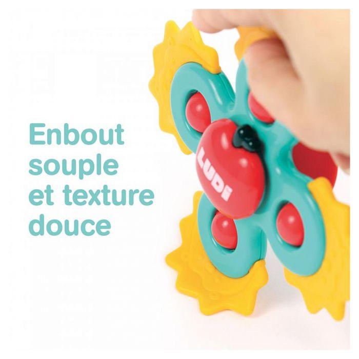 Ludi - baby hand spinners - jouets rotatifs à ventouse - jouet d'éveil