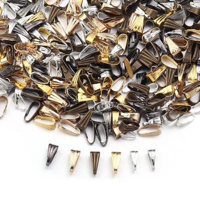 200pcs Pendant Pinch Bail Clips Charm Clasps Connector Melon Seed Buckle For DIY Nacklace Jewelry Making Findings Accessories