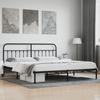 VidaXL Metal Bed Frame with Headboard Black 200x200 Cm 352585