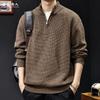 Men's American Retro High-Collar Knit Sweater, Heavyweight Winter 2025 Collection, Plus Size Available