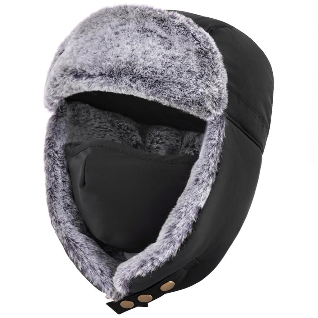 Unigear Pilot Windproof and Adjustable Russian Pilot Cap with Suitable for Outdoor and Sizes Cap, Cold-Proof, Comfortable, Earflaps, Skiing,