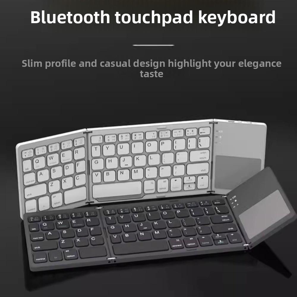 Bluetooth Keyboard Triple Folding Keyboard Is Suitable for iPad, Business Office Mini Mobile Phone Tablet Keyboard, Suitable for All Systems
