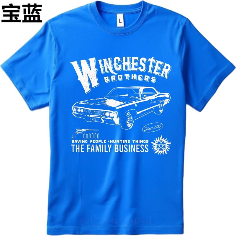 Plus Size Summer For Men T Shirt Winchester Brothers Car Hunting Saving People Family Business Short Sleeve Breathable Crew