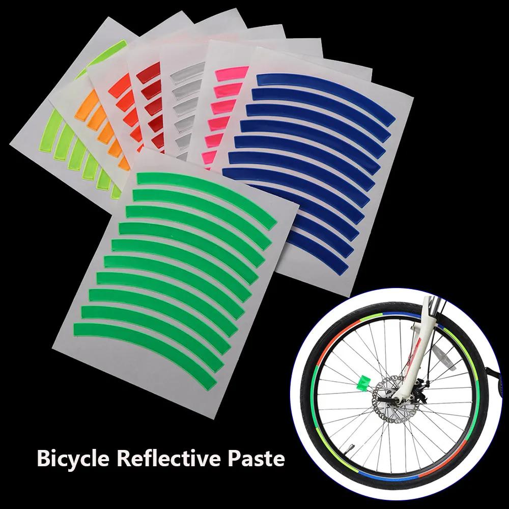 5pcs Kids Bike Wheel Reflective Stickers Bicycle Reflective Tape Strips Balance Bike Accessories